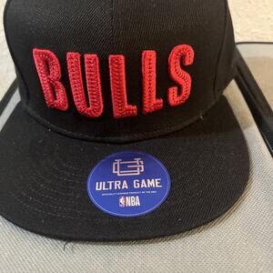NBA Ultra Game Chicago BULLS Bricked SnapBack Adjustable Hat Cap NWT